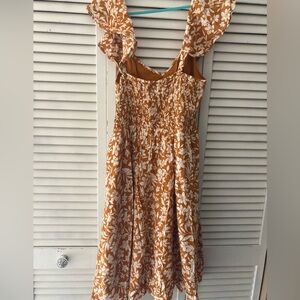 Old Navy Floral Rust and White Dress